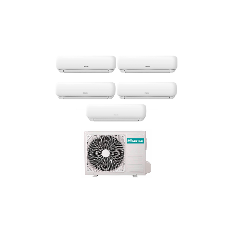 Climatizzatore Penta Split Inverter Hisense Mini Apple Pro Wifi 9+9+9+9+9 Btu In R32 A++ 5AMW125U4RTA