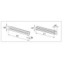 Diffusore Lineare con serranda a 1 Feritoia in Alluminio anodizzato L.600 PWC300008