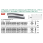 Diffusore Lineare con serranda a 3 Feritoie in Alluminio verniciato bianco L.2000 PWC300035