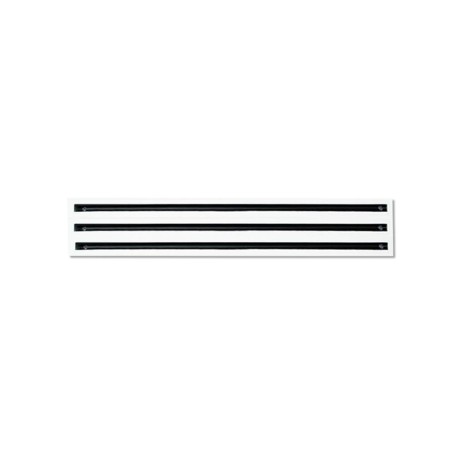 Diffusore Lineare con serranda a 3 Feritoie in Alluminio verniciato bianco L.1500 PWC300033