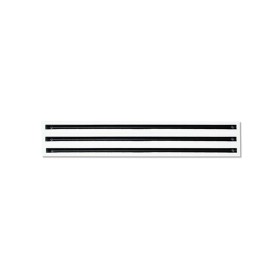 Diffusore Lineare con serranda a 3 Feritoie in Alluminio verniciato bianco L.800 PWC300029