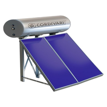 Pannello solare termico cordivari panarea 300 lt a circolazione naturale da 5 mq Tetto piano