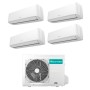 Climatizzatore Inverter Hisense Hi Comfort Wi-fi Quadri Split 7000+7000+9000+12000 Btu 4AMW81U4RJC R-32 A++