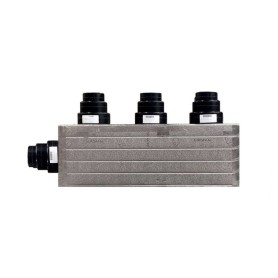 Plenum in poliuretano espanso a 4 uscite con 4 attacchi conici da 100, 127 e 150 mm