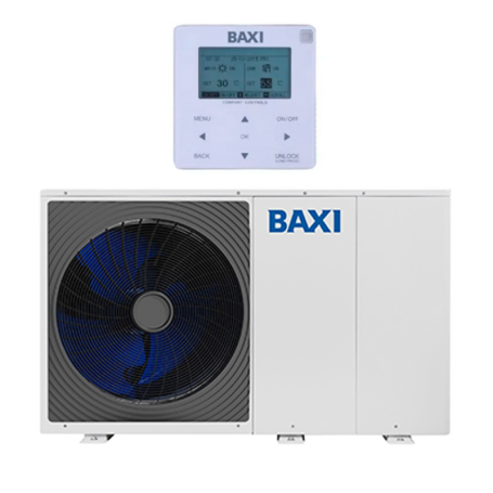 Pompa di calore Baxi Auriga 8M-A monoblocco inverter monofase da 8,40 kW in R32