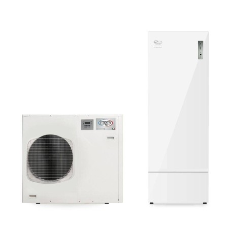 Sistema a pompa di calore Argo iM 11 kW trifase con inverter e accumulo ACS Emix tank 200 litri