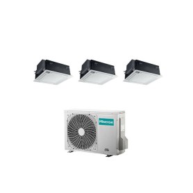 Condizionatore con inverter a cassetta 4 Vie Hisense trial split 9000+12000+12000 Btu in A++ con R32 3AMW72U4RJC