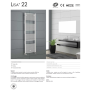 Termoarredo Cordivari Lisa 22 Bianco 550 x 1400 mm