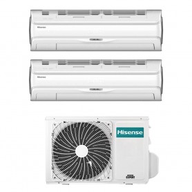 Climatizzatore Hisense Silentium Pro dual split da 12000+12000 btu inverter con Wifi 3AMW62U4RJC in R32 A++