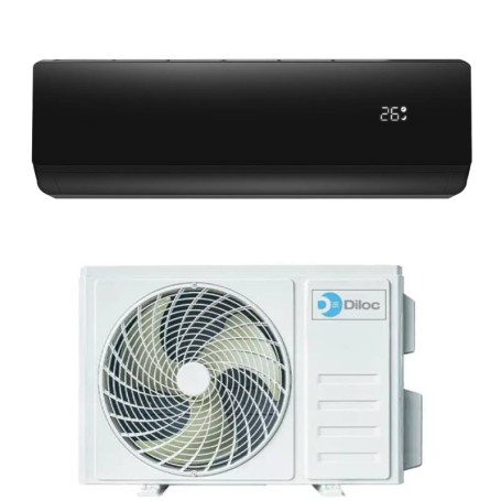 Climatizzatore Diloc Over Black 9000 BTU inverter monosplit in R32 D.OVER09WB in A+++ Wifi integrato