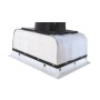 Tecnosystemi Griglia di ripresa apribile in plastica ABS bianca con filtro estraibile e plenum integrato 730x410