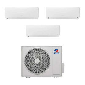 Condizionatore trial split con inverter da 9000+9000+9000 Gree Pular Wifi in A++ con R32 GWHD(21)NK6OO