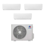 Condizionatore trial split con inverter da 9000+9000+12000 Gree Pular Wifi in A++ con R32 GWHD(21)NK6OO