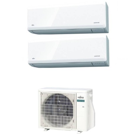 Climatizzatore dual split Fujitsu KN da 7000+12000 btu Wi-fi inverter R32 A++ AOEG14KBCA2