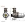 Tiemme TM-MAG MINI 3150 filtro defangatore magnetico compatto per caldaia da 3/4