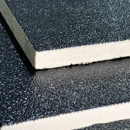 2 Pannelli per la costruzione di canali d’aria e Plenum in poliuretano espanso rigido termoisolante 1,2x1 m colore nero