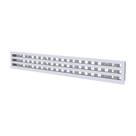 Tecnosystemi Diffusore lineare di mandata in PVC anticondensa con serranda a 3 feritoie