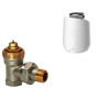 Kit Testa termostatica wireless più valvola ad angolo per radiatore 3/8 Siemens