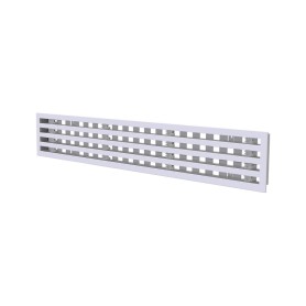 Tecnosystemi Diffusore lineare di mandata a scomparsa in alluminio con serranda a 4 feritoie