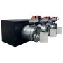 Plenum canalizzato con serrande motorizzate wifi a 3 zone, centralina e interfaccia Siemens