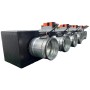 Plenum in poliuretano espanso a 7 zone con serrande motorizzate Lindab da 160 o 200 mm