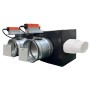 Plenum canalizzato con serrande motorizzate wifi a 2 zone, centralina e interfaccia Siemens con attacco laterale VMC