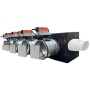 Plenum canalizzato con serrande motorizzate wifi a 5 zone, centralina e interfaccia Siemens con attacco laterale VMC