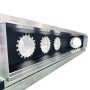 Plenum in poliuretano espanso a 3 zone con 3 attacchi con collarini in alluminio da 150 mm