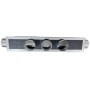 Plenum in poliuretano espanso a 5 zone con 5 attacchi con collarini in alluminio da 150 mm