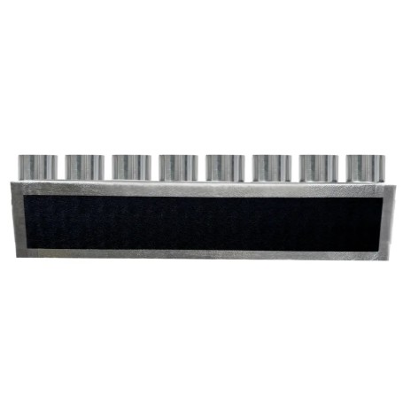 Plenum in poliuretano espanso a 8 zone con 8 attacchi con collarini in alluminio da 150 mm