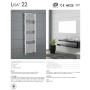 Termoarredo Cordivari Lisa 22 Bianco 500 x 1800 mm
