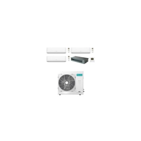 Climatizzatore Inverter Hisense Canalizzato Hi comfort Wi-fi Quadri Split 9000+9000+9000+18000 Btu 4AMW81U4RJC R-32 A++