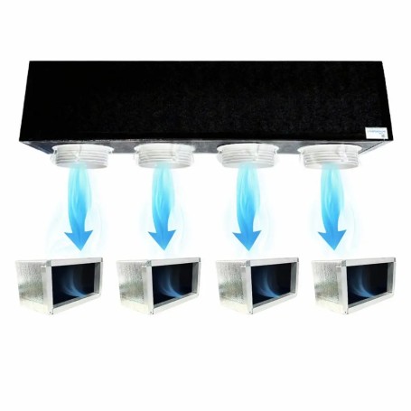 Kit Plenum canalizzato in poliuretano espanso a 4 zone completo di plenum bocchetta