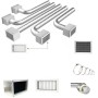 Kit rapido di completamento per plenum a 5 zone con attacchi Ø 150/160