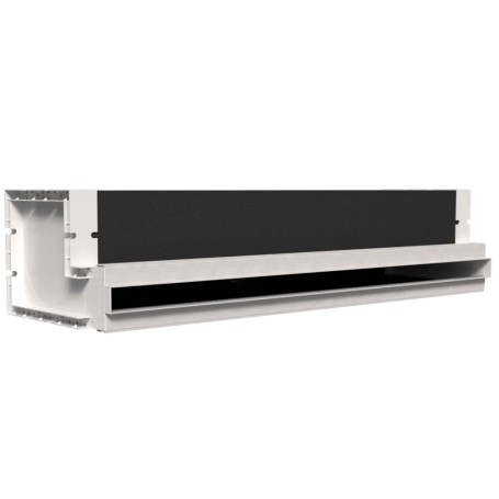 Plenum feritoia a scomparsa Aircontrol versione cartongesso profilo bianco 1 feritoia L. 800x30 mm