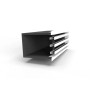 Plenum feritoia a scomparsa Aircontrol versione cartongesso profilo bianco 4 feritoie L. 700x150 mm      