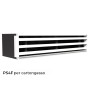 Plenum feritoia a scomparsa Aircontrol versione cartongesso profilo bianco 4 feritoie L. 700x150 mm      