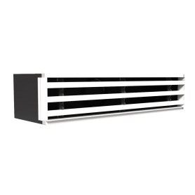 Plenum feritoia a scomparsa Aircontrol versione cartongesso profilo bianco 4 feritoie L. 700x150 mm      