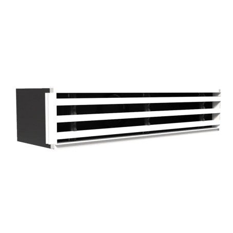 Plenum feritoia a scomparsa Aircontrol versione cartongesso profilo bianco 4 feritoie L. 700x150 mm      