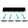 Kit Plenum canalizzato in poliuretano espanso a 4 zone completo di plenum 3 feritoie a scomparsa L. 300 mm 