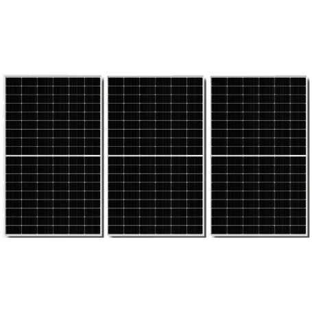 Modulo fotovoltaico Sunerg X-HALF CUT N-TYPE serie TOPCon da 510watt 3 Pannelli bifacciale vetro-vetro 