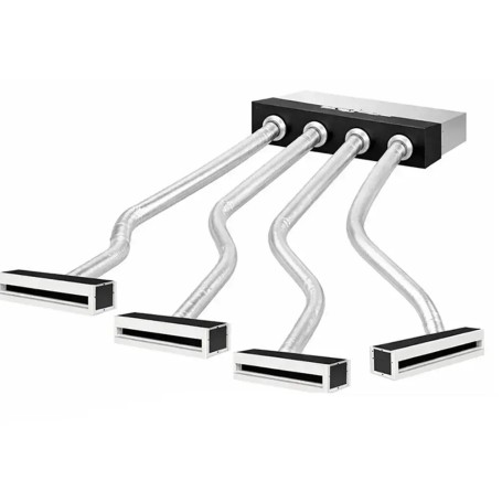 Kit Plenum Coibentato a 4 Zone per Condizionatore Canalizzato completo di Plenum Feritoia a scomparsa