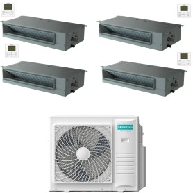 Condizionatore canalizzato Hisense ADT quadri split 9000+9000+9000+18000 Btu  inverter A++ R32 5AMW105U4RQC
