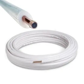 Tubo rame rivestito condizionamento rotolo da 10 mt 1/4 Spessore 1mm isolato