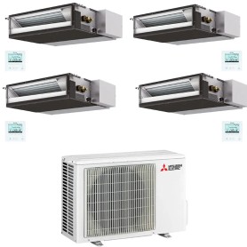 Climatizzatore canalizzabile Mitsubishi SEZ-MDA quadri split 9000+9000+9000+9000 btu inverter MXZ-4F80VF4 A++ R32