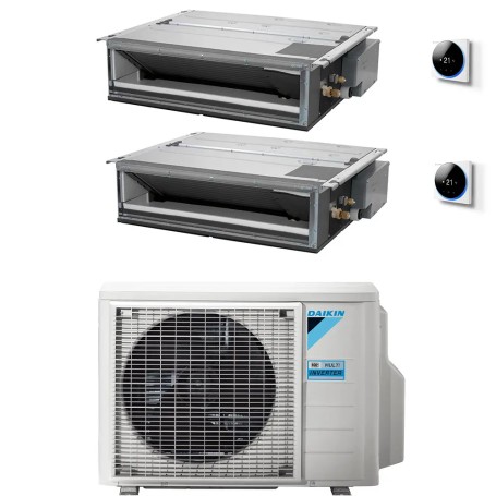 Climatizzatore canalizzabile Daikin Mini Sky dual split 9000+21000 Btu Inverter R32 A+++ 2MXM68A9 