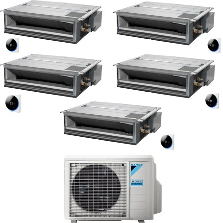 Climatizzatore canalizzabile Daikin Mini Sky penta split 9000+9000+9000+9000+9000 Btu Inverter R32 A+++ 5MXM90A