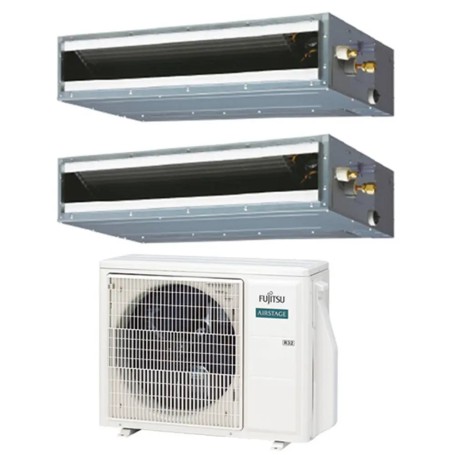 Climatizzatore canalizzabile Fujitsu KL dual split 9000+9000 btu Inverter A++ R32 AOEG14KBCA2
