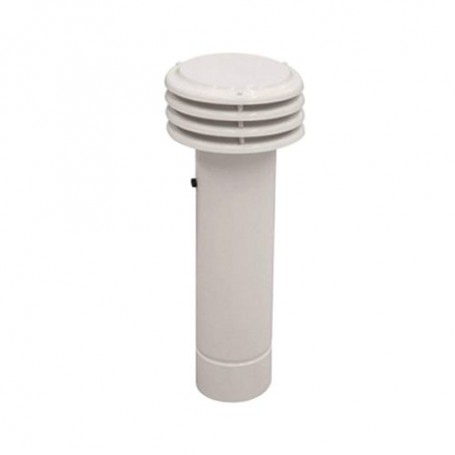 Esalatore lamellare scarico fumi per scaldino caldaia bianco d 130