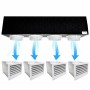 Kit Plenum Coibentato per Fancoil Canalizzato a 4 zone completo di plenum bocchetta con griglia in Pvc 